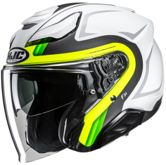 HJC CASCO JET FIBRA F31 BASK GIALLO FLUO MC3HSF