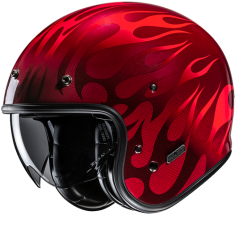 HJC CASCO JET FIBRA V31 FIRO ROSSO MC1